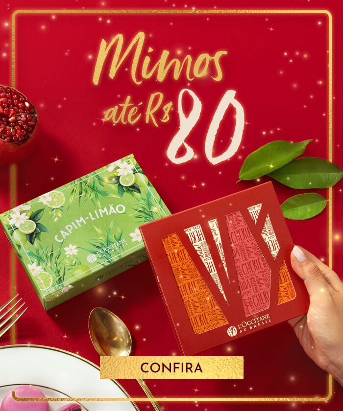 Presentes de capim-limão e sabonete vermelho